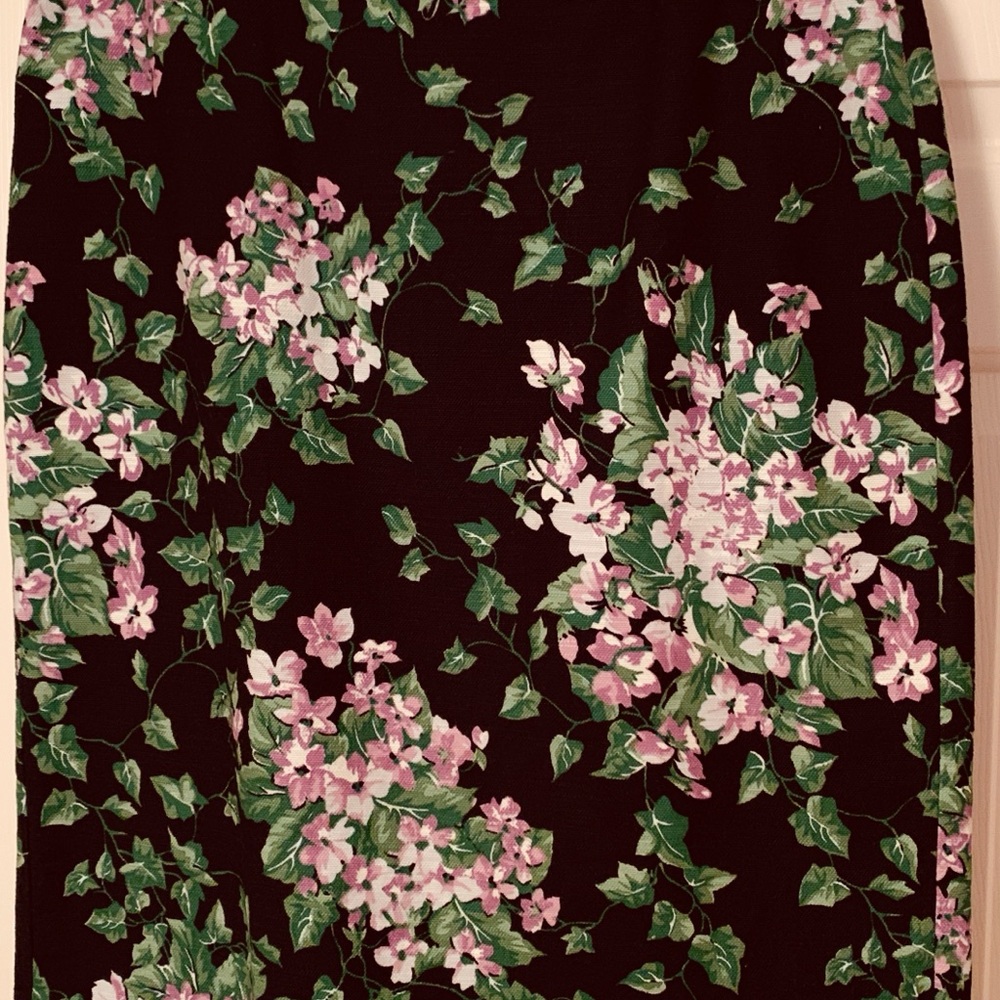 Talbots skirt blue with lavender flowers
